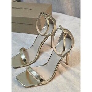 Elisabet Tang Women's Stiletto Heels Square Open Toe Ankle Strap High Size 9.5
